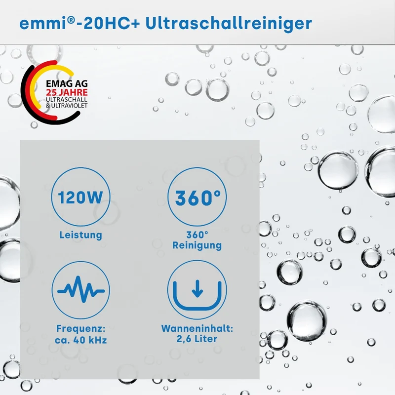 Ultraschallreiniger 2L Emmi-20 HC PLUS