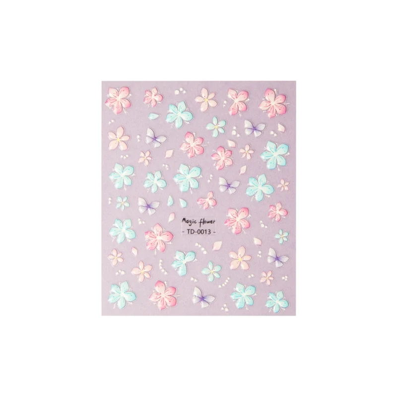 5D Soft Gel Flower Nail Sticker 2