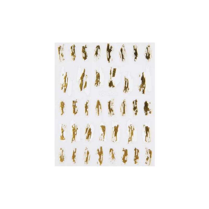 3D Art Nail Sticker Brushing You "Gold/White"