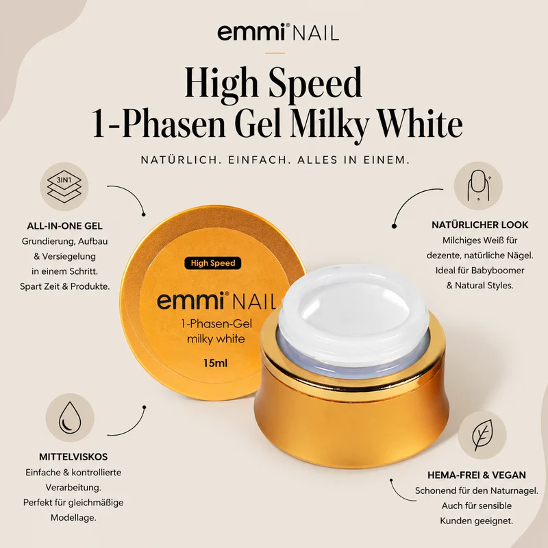 High-Speed 1-Phasen-Gel Milky White 15ml