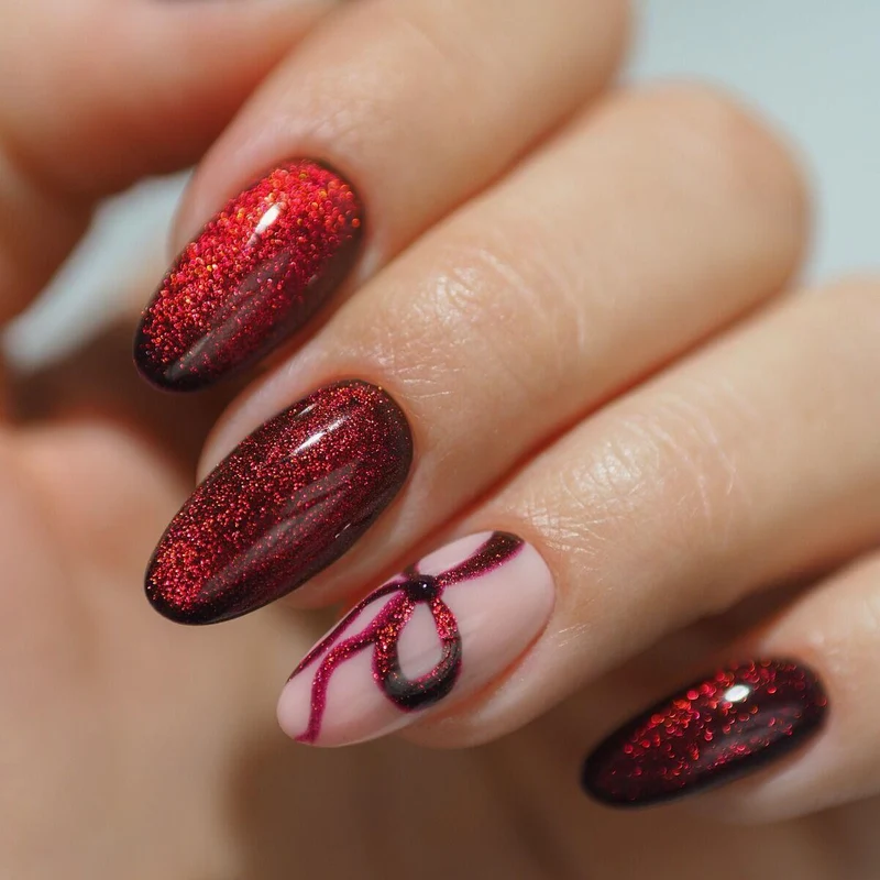 955 Holly Berry Red - Cat Eye UV Nagellack 7ml Semilac