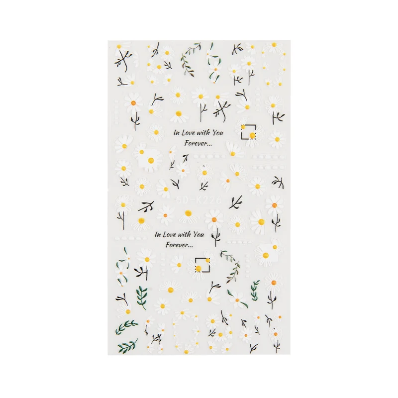 5D Art Nail Sticker Gänseblümchen
