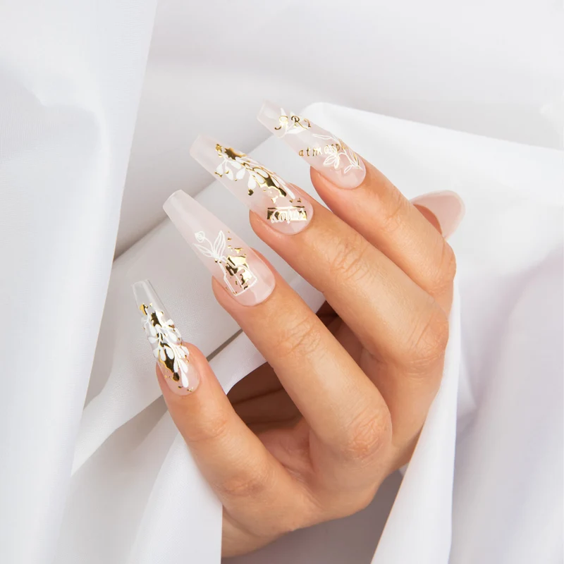 3D Art Nail Sticker Abstract Leaves