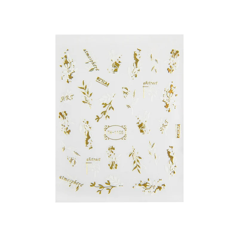 3D Art Nail Sticker Abstract Leaves