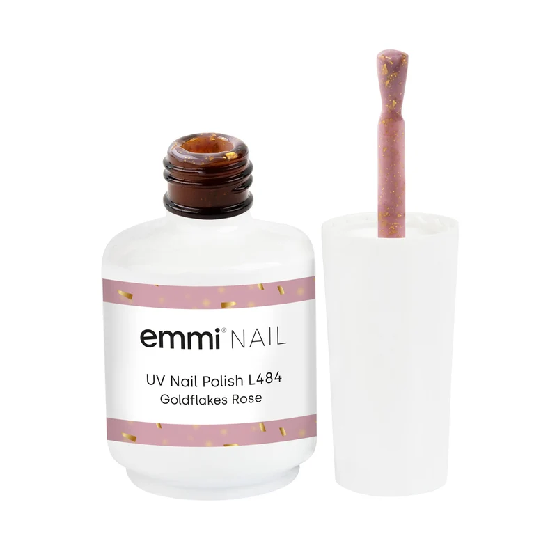 emmi Shellac UV-Lack Goldflakes Rose 15ml | L484