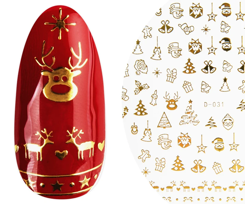 3D Art Nail Sticker Merry Christmas