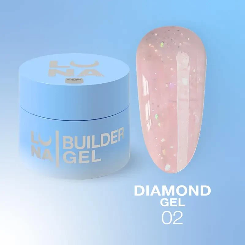 02 Diamond - NO FILE Builder Gel 15ml LUNAmoon