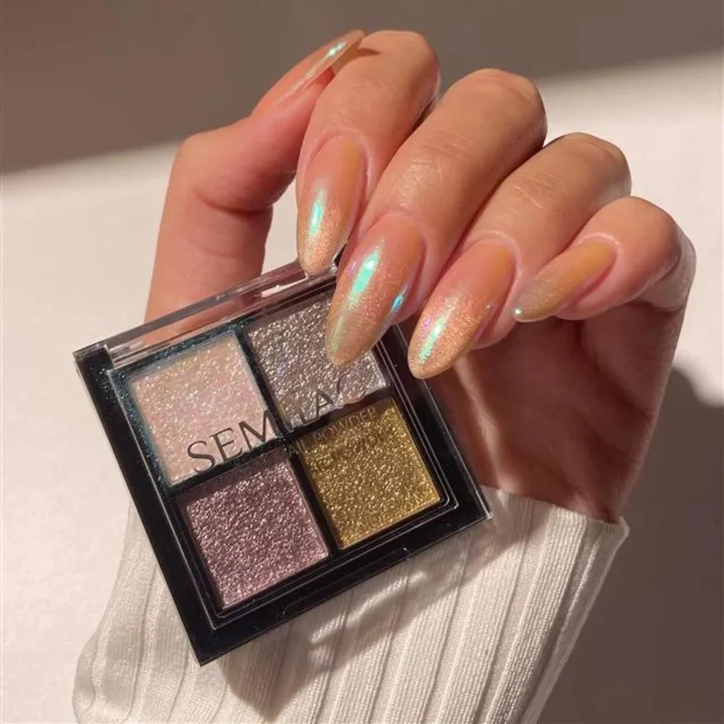 01 Nail Art Chrom Pulver Palette SEMILAC