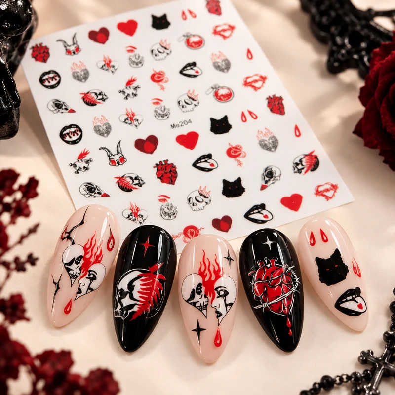 3D Art Nail Sticker Halloween Devil