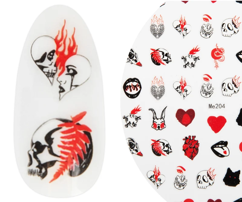 3D Art Nail Sticker Halloween Devil