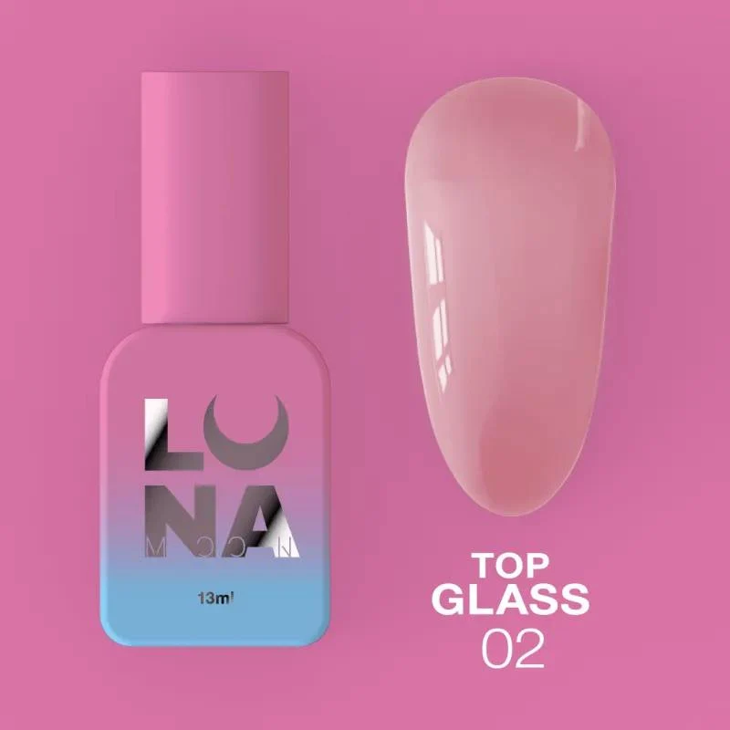 02 GLASS - Top Coat (No Wipe) 13ml LUNAmoon