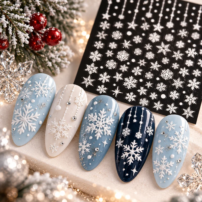 5D Art Nail Sticker Snowflake