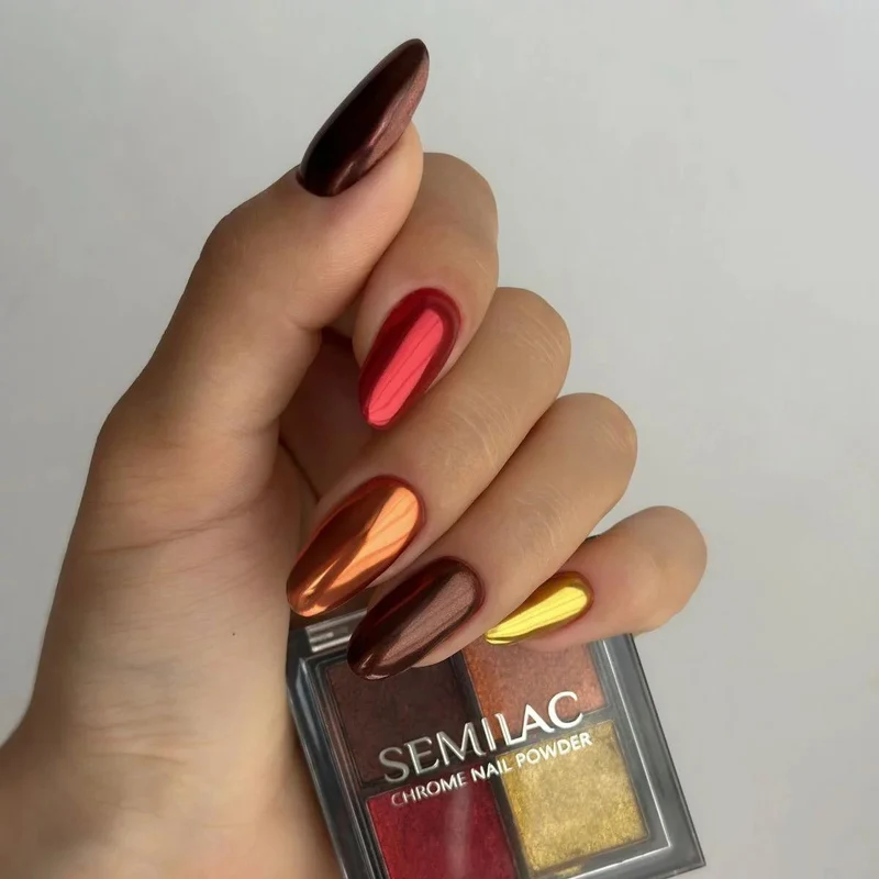 02 Nail Art Chrom Pulver Palette SEMILAC