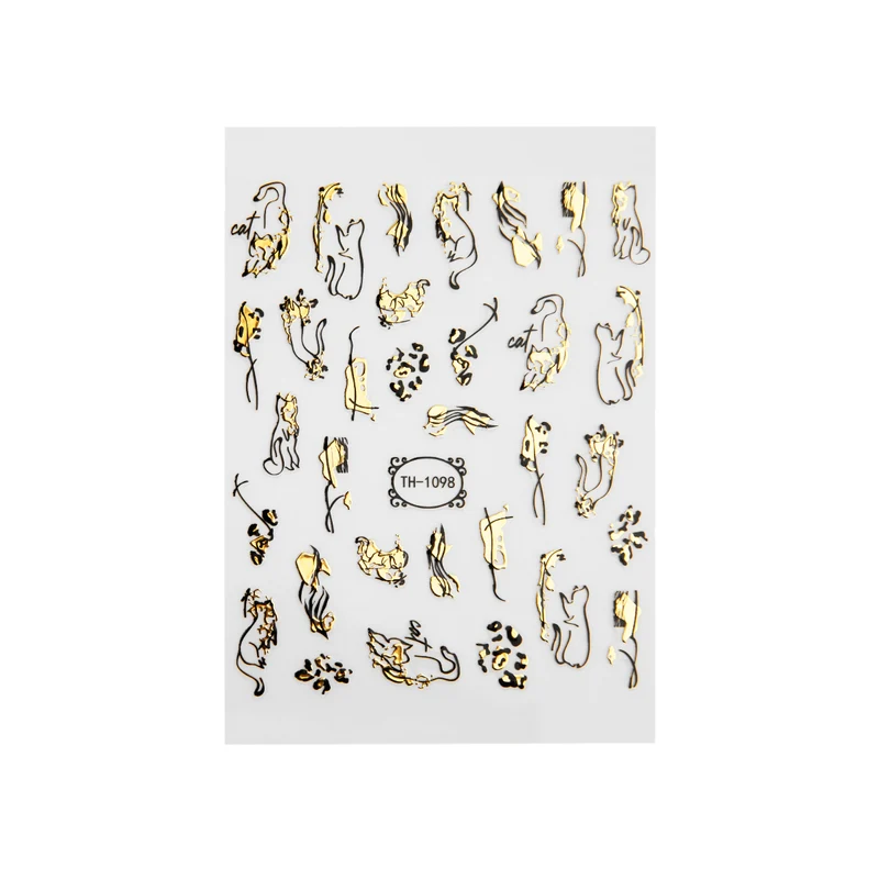 3D Art Nail Sticker Abstract Cats
