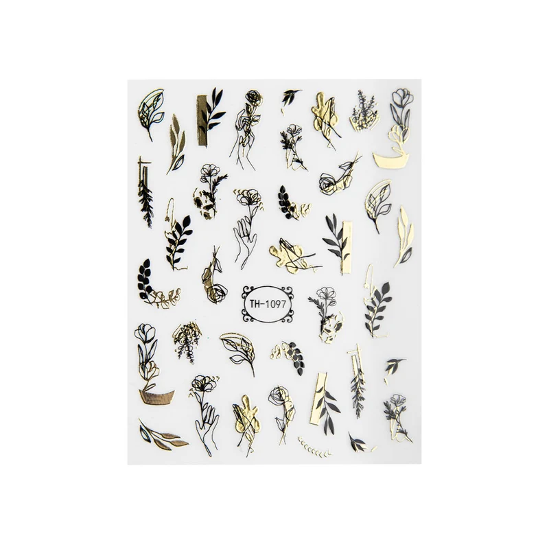 3D Art Nail Sticker Dark Roses