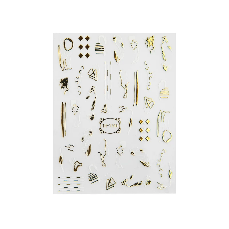 3D Art Nail Sticker Gold Shimmer