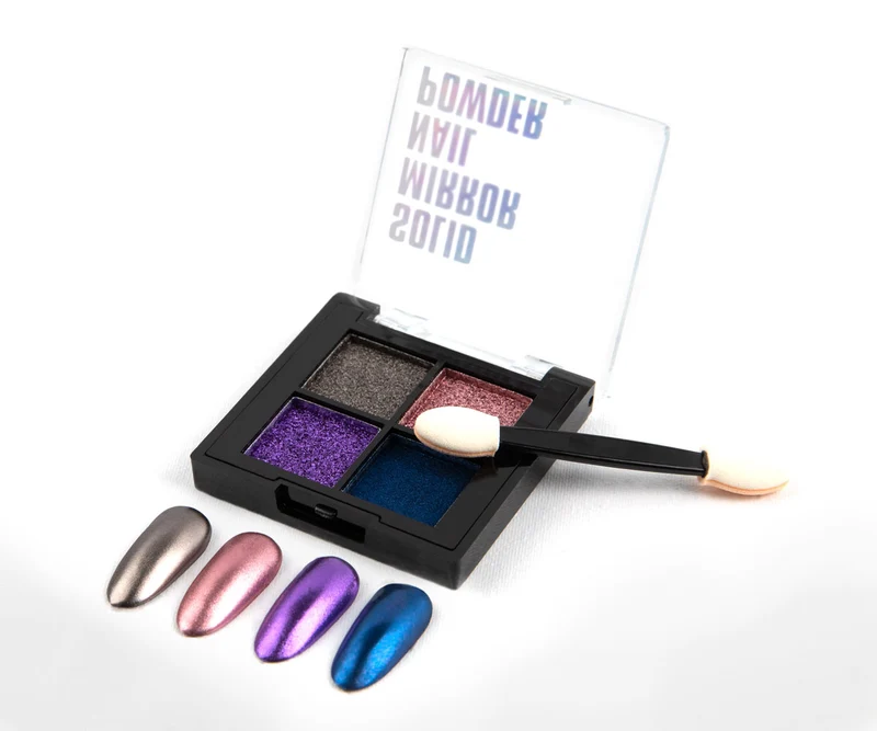 Mirror Chrome Powder Colorful 4er