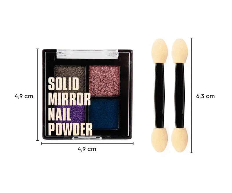 Mirror Chrome Powder Colorful 4er