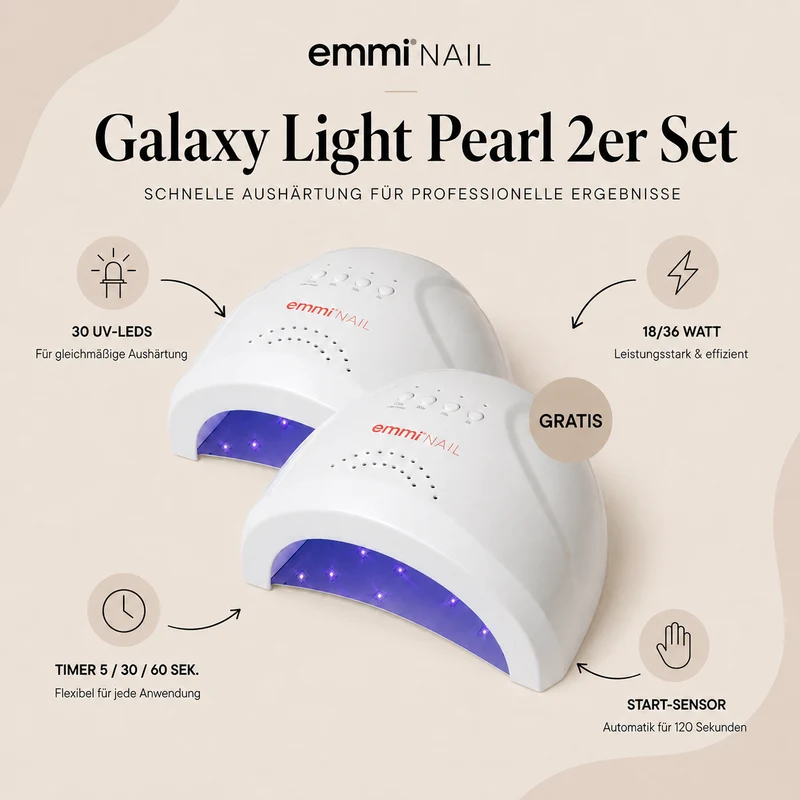 emmi Galaxy UV LED Nagellampe 2er Set