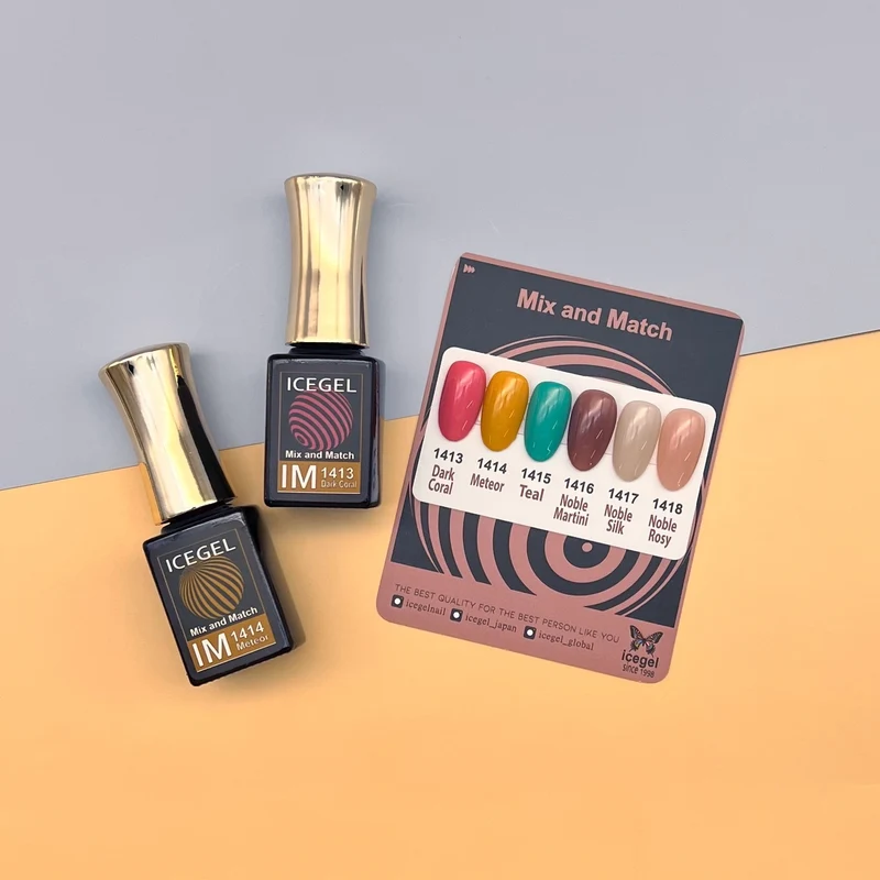 ICEGEL Mix and Match gel nail polish 1413-1418