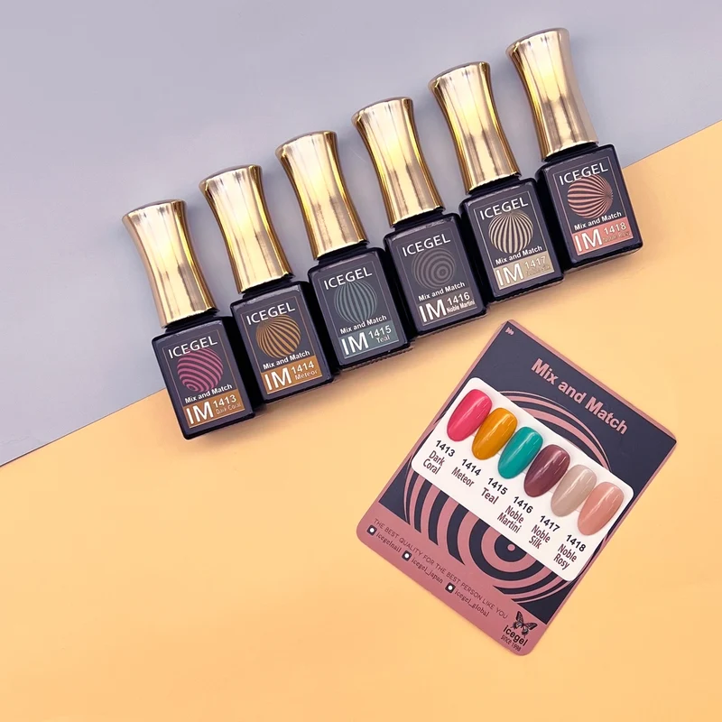 ICEGEL Mix and Match gel nail polish 1413-1418
