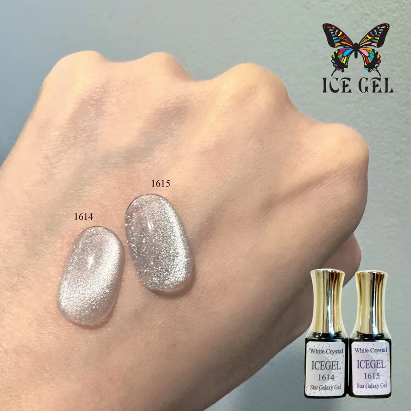 ICEGEL White Crystal gel nail polish 1612 - 1615