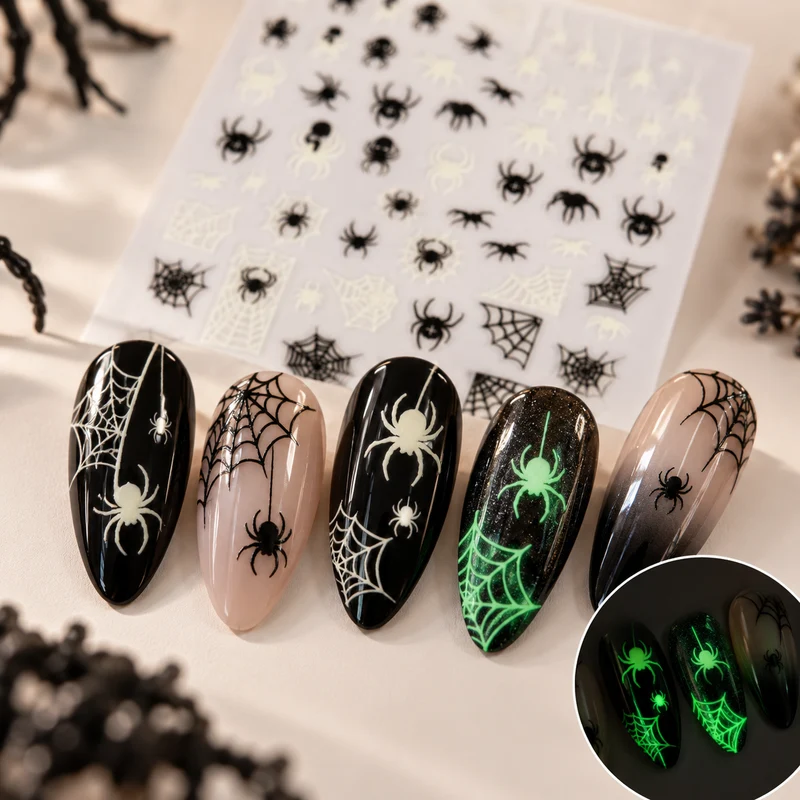 3D Art Nail Sticker Halloween Spider