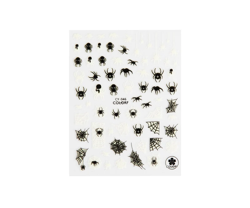 3D Art Nail Sticker Halloween Spider