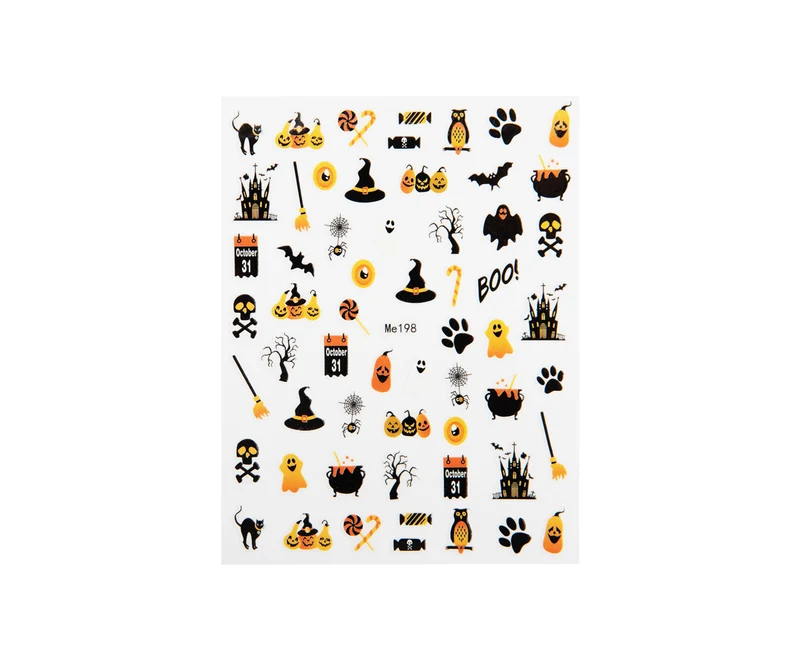 3D Art Nail Sticker Halloween Pumpkin