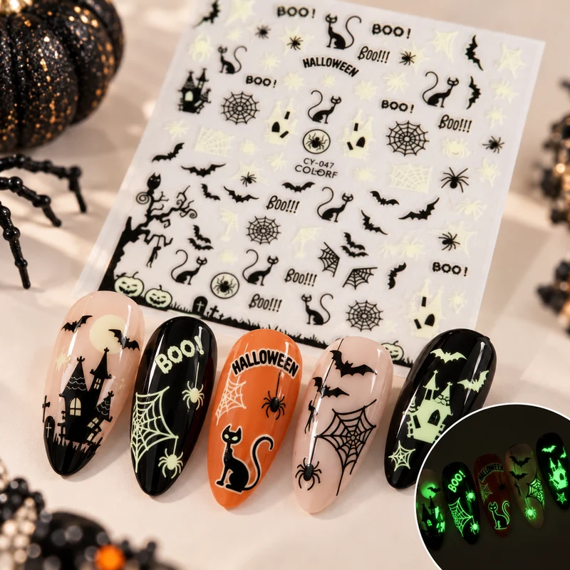 3D Art Nail Sticker Halloween Spooky