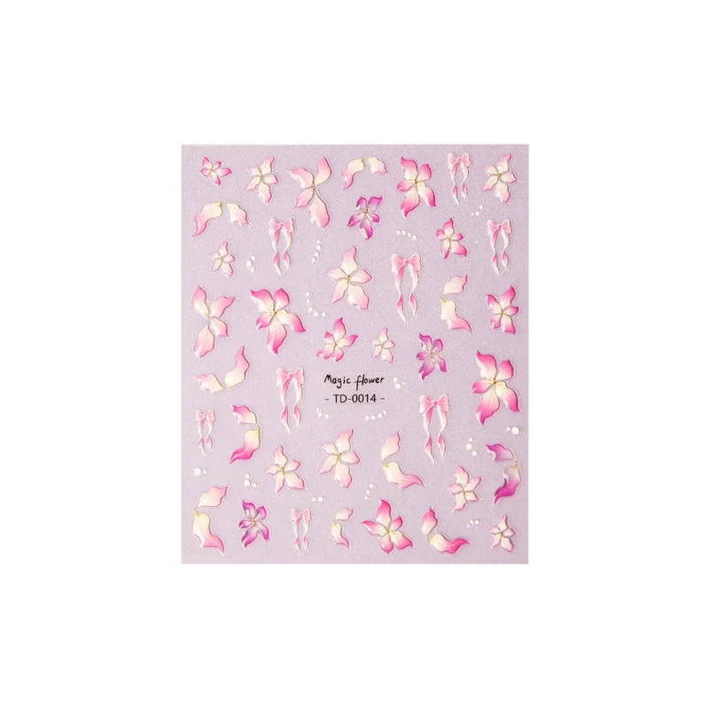 5D Soft Gel Flower Nail Sticker 3