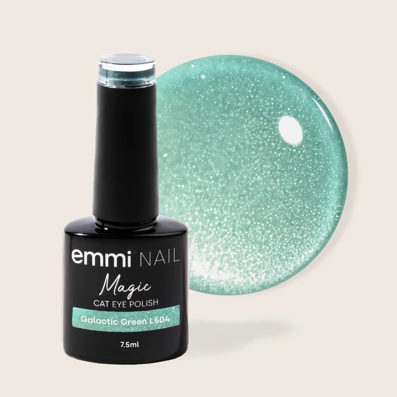 emmi Shellac UV-Lack Cat Eye Galactic Green 8ml | L504