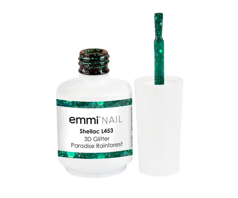 emmi Shellac UV-Lack 3D Glitter Paradise Rainforest 15ml | L453