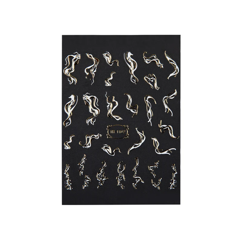 3D Art Nail Sticker Liquid Gold