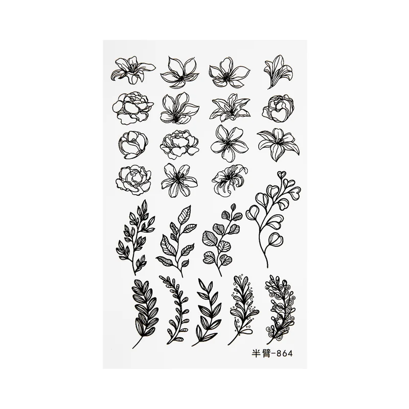 Skin Tattoo Flower Collection | 001