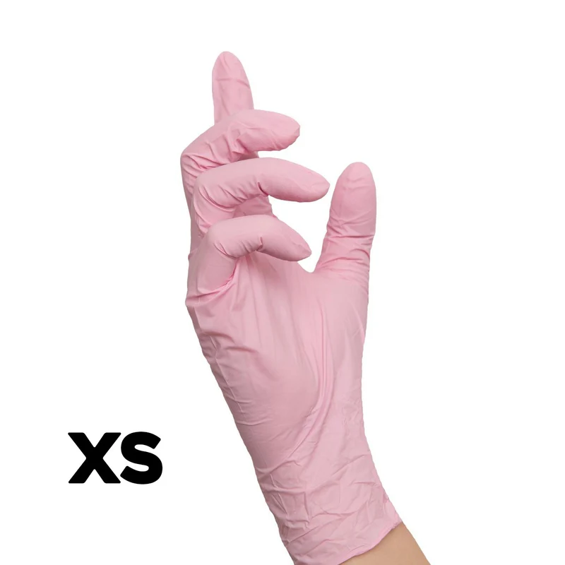NITRIL HANDSCHUHE GRÖßE XS (Rosa) 100 STÜCK