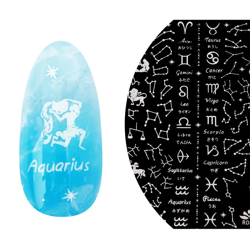 3D Art Nail Sticker Zodiac Signs white