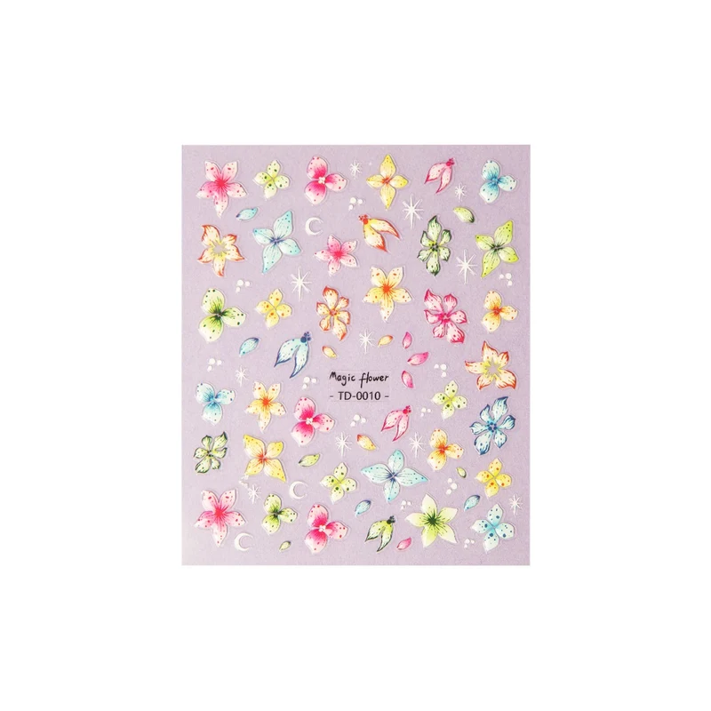 5D Soft Gel Flower Nail Sticker 1