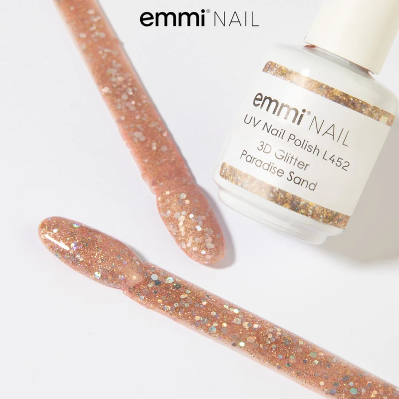 emmi Shellac UV-Lack 3D Glitter Paradise Sand 15ml | L452