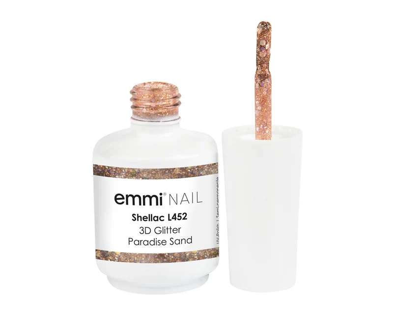 emmi Shellac UV-Lack 3D Glitter Paradise Sand 15ml | L452