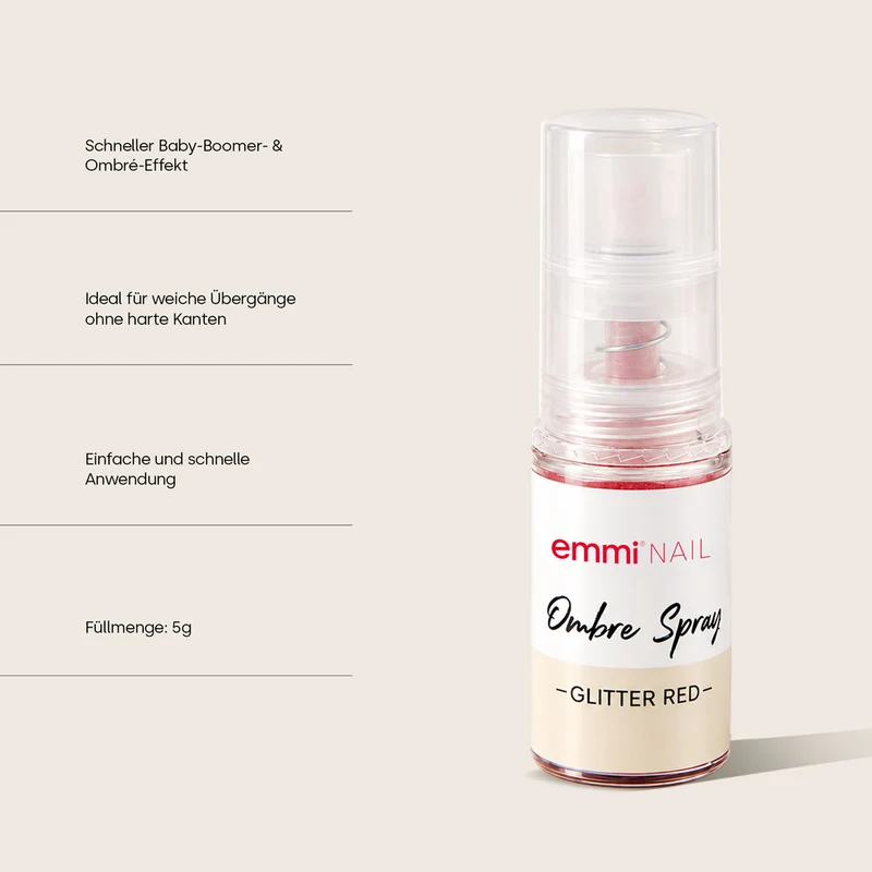 Baby Boomer Ombré Spray glitter red 5g