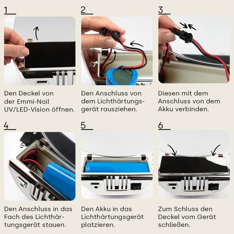 Akku für Emmi-Nail UV LED Vision