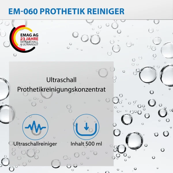 Prothetik/Dental Reiniger für Ultraschallgeräte EM-060 500ml