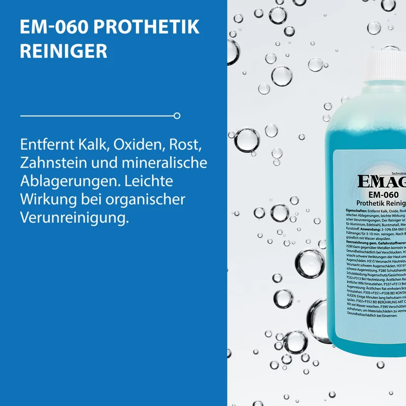 Prothetik/Dental Reiniger für Ultraschallgeräte EM-060 500ml