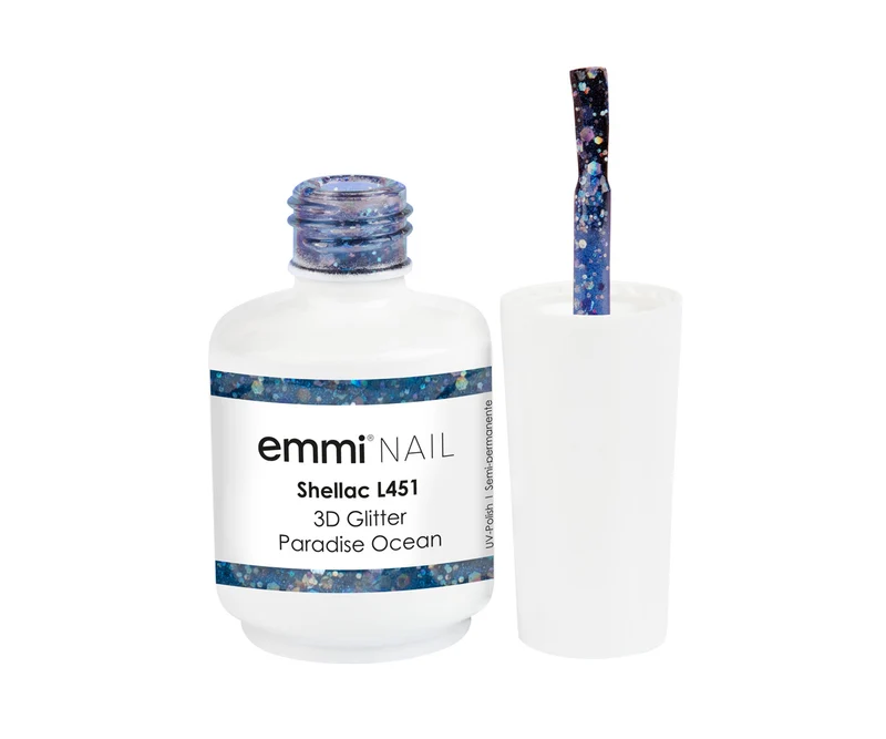 emmi Shellac UV-Lack 3D Glitter Paradise Ocean 15ml | L451