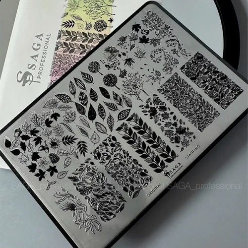 SAGA Stamping plate 12 Autumn Leaves