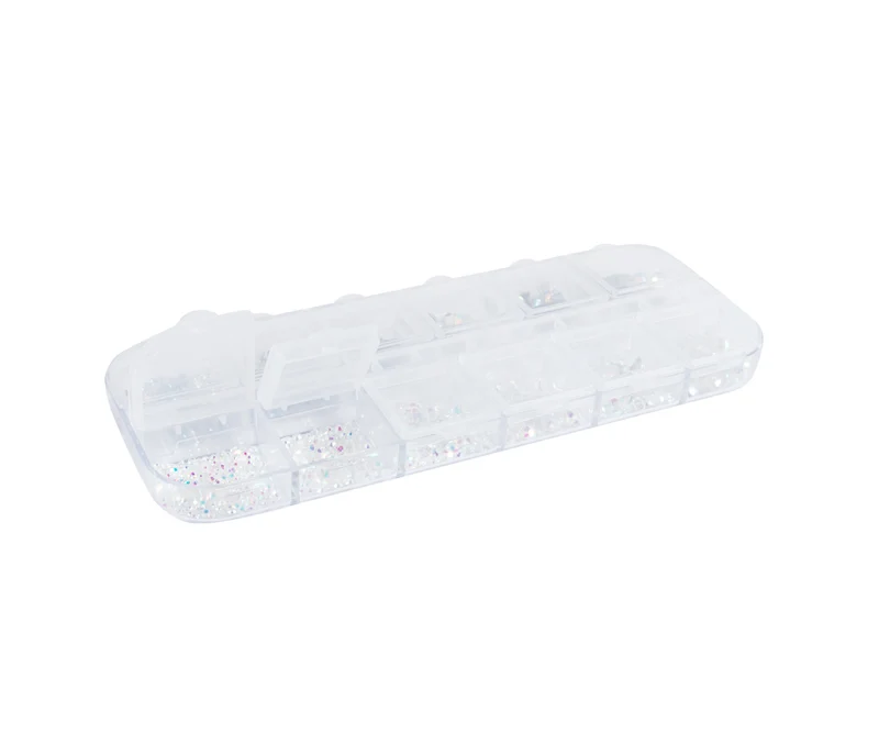Strassstein Box white/silver mix