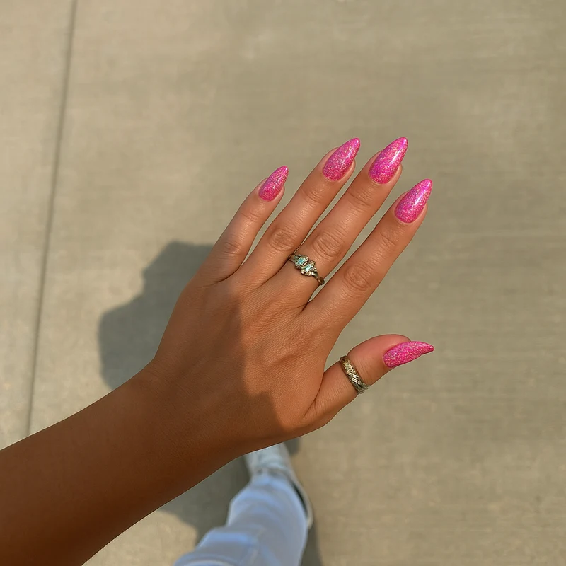 emmi Shellac UV-Lack 3D Glitter Paradise Flamingo 15ml | L450