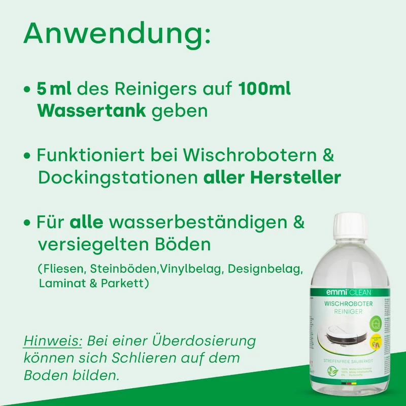 emmi-Clean Wischroboterreiniger 500ml