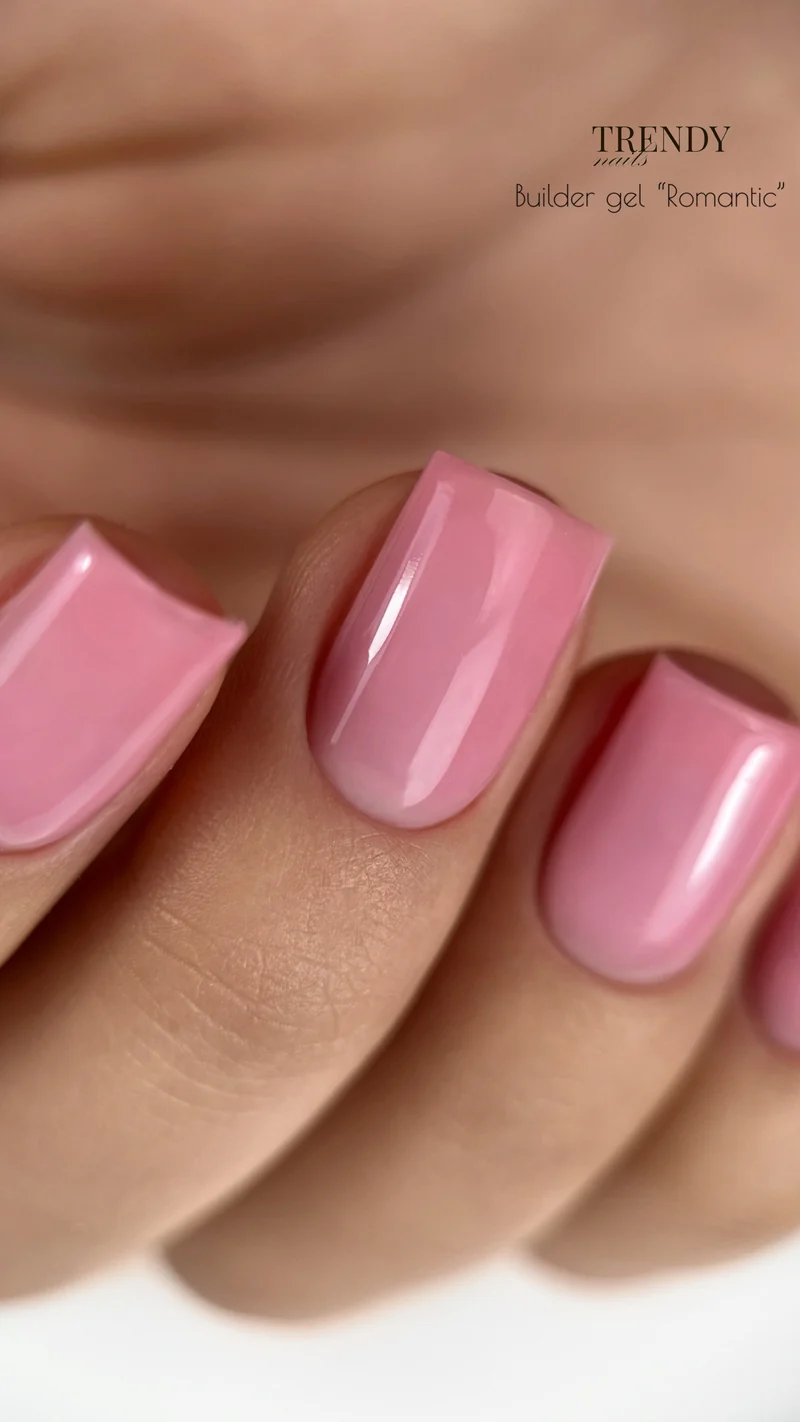 Builder Gel Romantic in der Flasche oder Tiegel von Trendy Nails 10ml/15ml/ 30ml (selbstglättend)